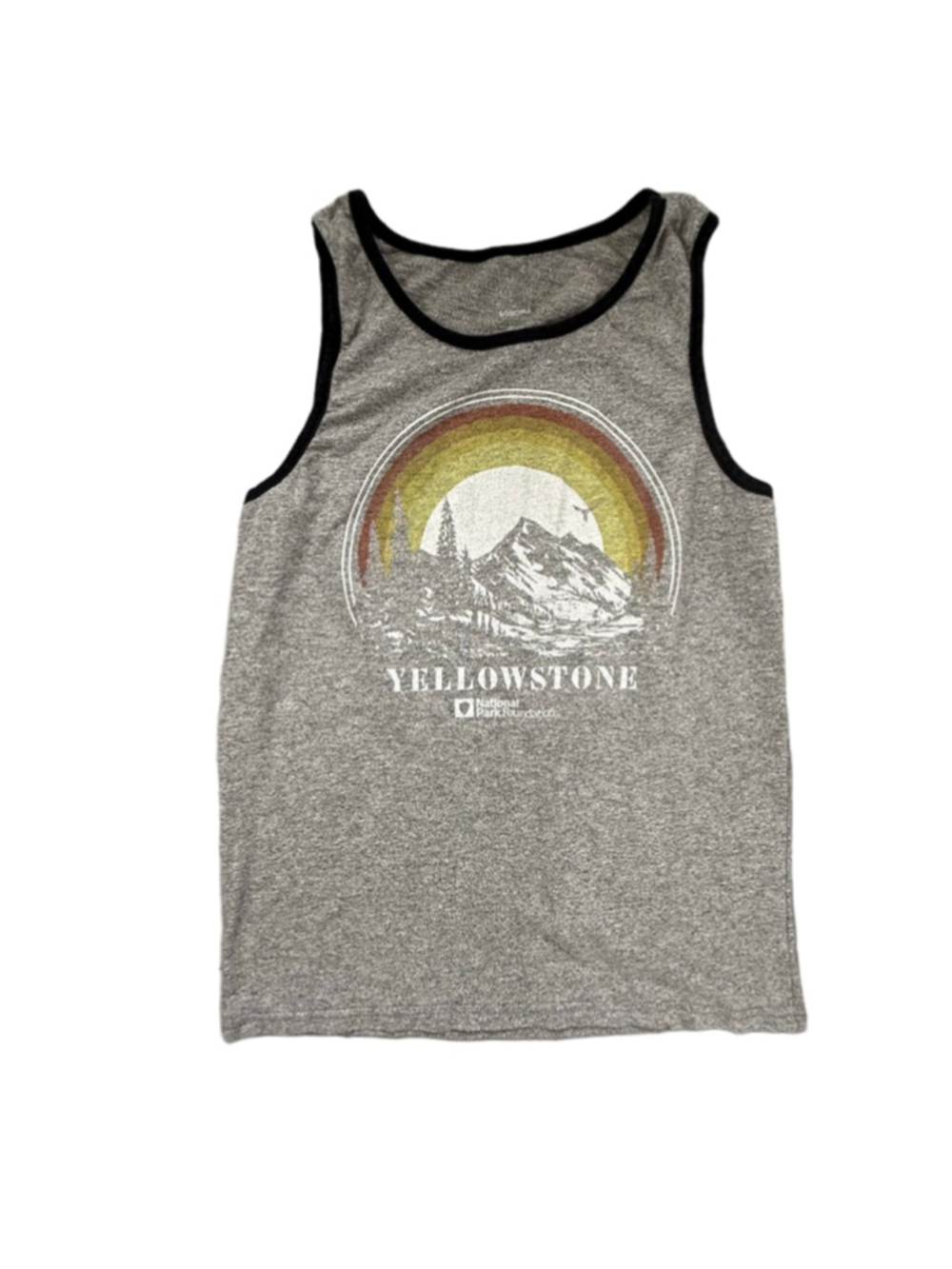 Sonoma Yellowstone National Park Graphic Ringer Tank Top - Medium